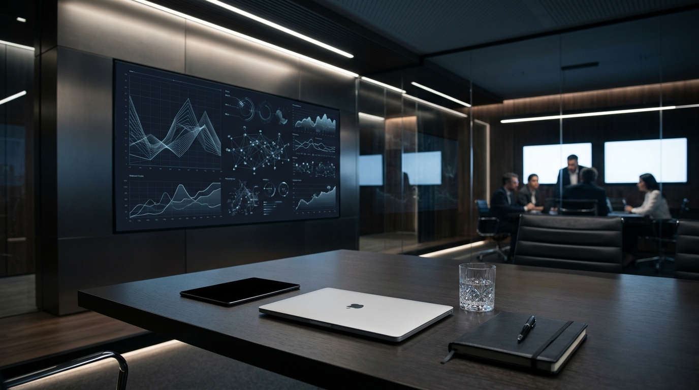 Corporate executive operational strategy and diagnostic telemetry room